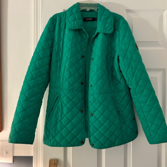 Ralph Lauren Green Quilted Puffer Jacket - Picture 3 of 5